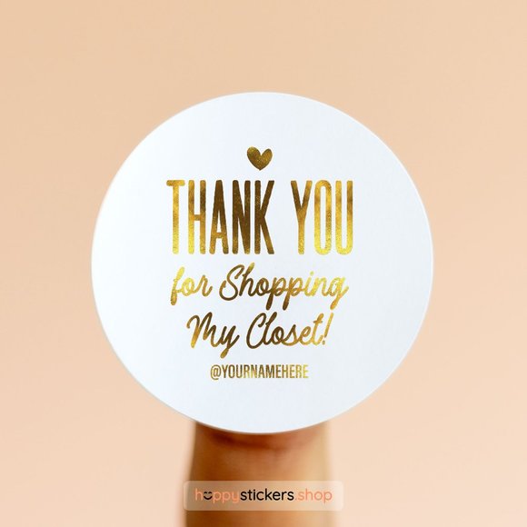Thank You For Shopping My Closet! Stickers & Labels with your custom name - Picture 11 of 16